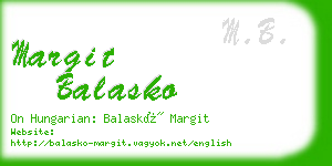 margit balasko business card